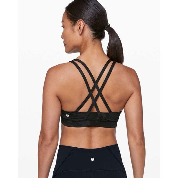 Lululemon Energy Bra Medium Support B–C Cup Yoga Running Hiking Sports Bra Sz 8 - Picture 3 of 11